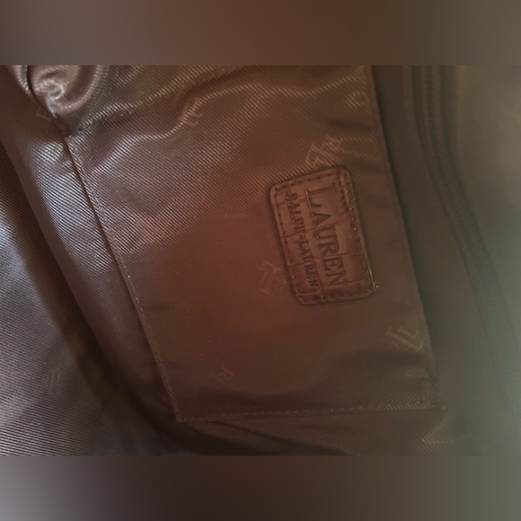 Lauren Ralph Lauren Croc Embossed Leather Shoulder Bag with Gold Hardware - Picture 8 of 8